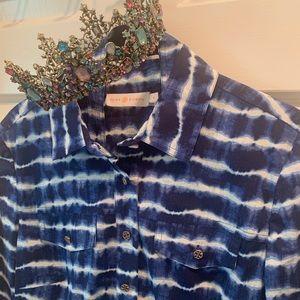 Tory Burch Derrick tie-dyed Shirt Dress